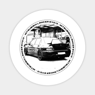 MITSUBISHI LANCER EVO IX Black 'N White 4 Magnet